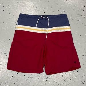 Nautica Competition Mens Swim Trunks Shorts Size Medium Red Blue Yellow